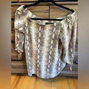 Status by Chenault snakeskin print top